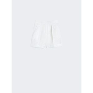 MAX MARA Textured Pleated Shorts Women WHITE Pants